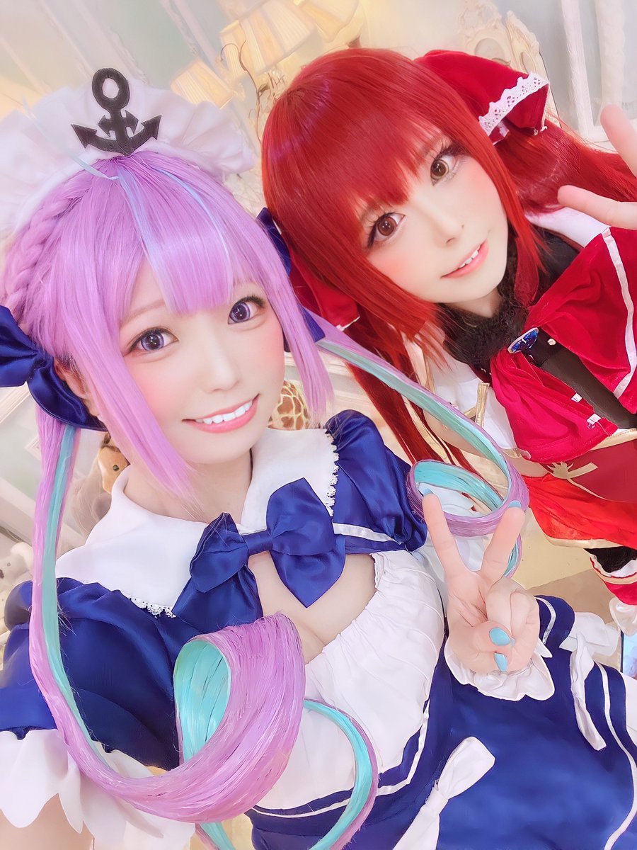 あくあマリンしか勝たんっ！！⚓️🏴‍☠️💙❤️
大好きで尊敬してる千夢さんと初ホロ併せさせてもらいました〜🥰💕
リアルあくたん可愛すぎた🥲💗