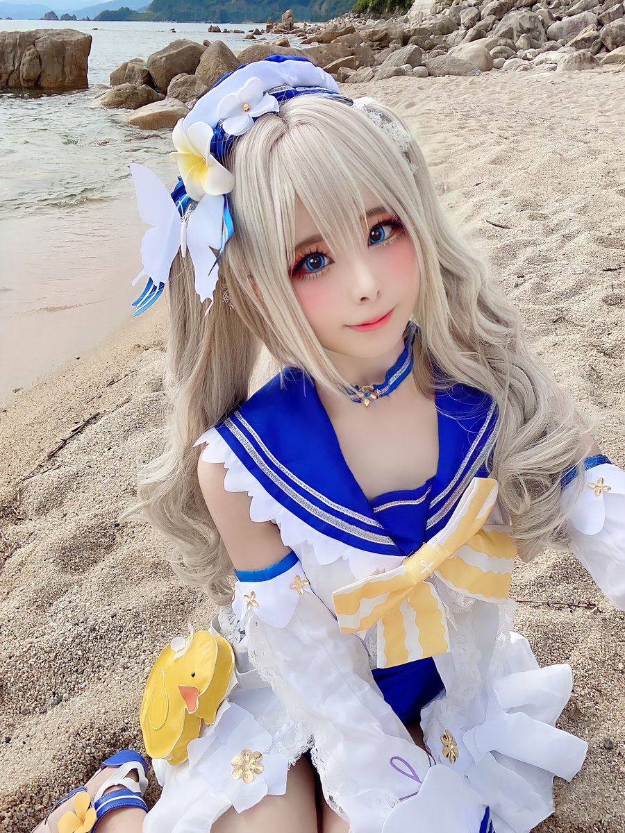 🏝🐥 原神 / バーバラ 水着ver. 🐥🏝
原神の夏はまだまだ終わらないよ〜🥰💗
#cosplay #コスプレ 
#GenshinImapct #原神1周年