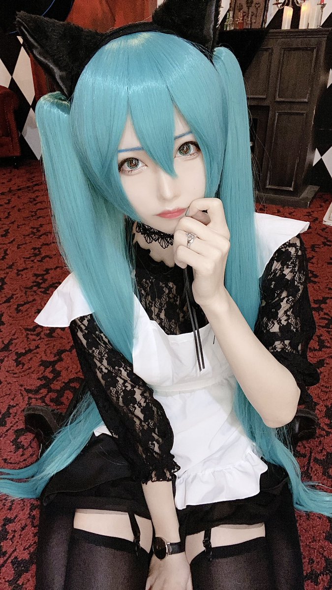 猫耳メイド🐈‍⬛❤️

#しらゆきミク