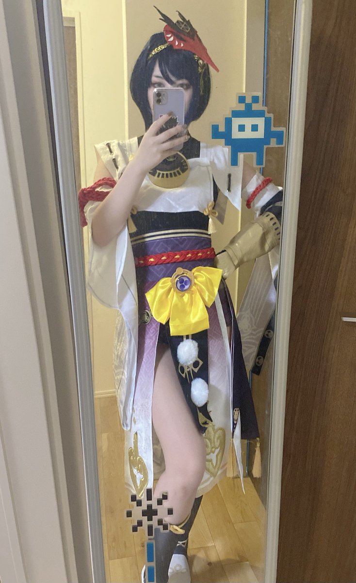 昨日夜中に宅コスした！！！！
とてもしっくり来てる！！😉
#原神  #KujouSara