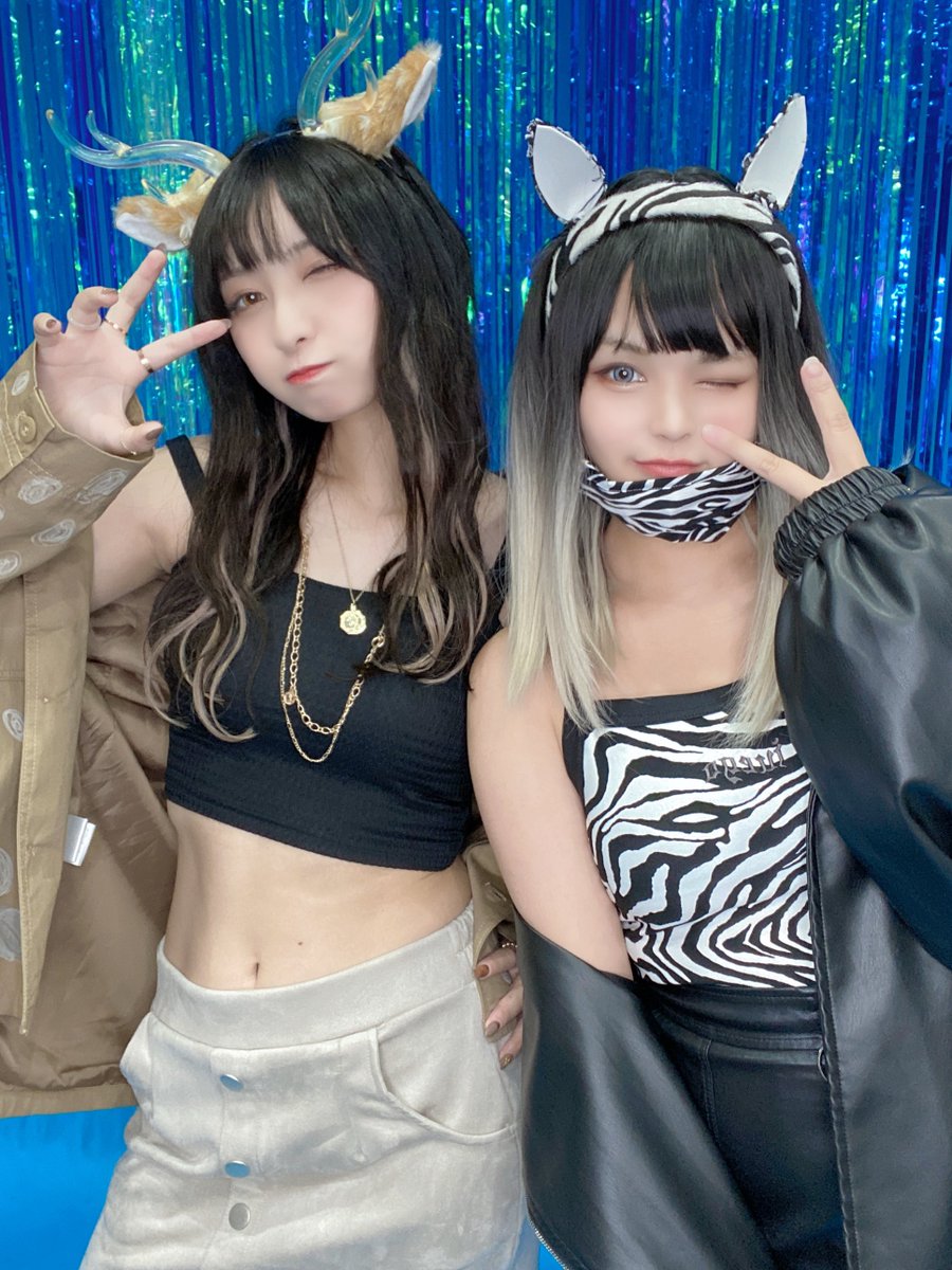 我ら、、、馬と鹿❤️